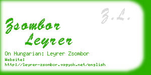 zsombor leyrer business card